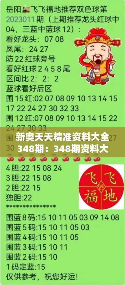 新奥天天精准资料大全348期:348期资料大全的实用指导