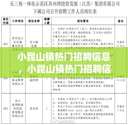 小昆山镇热门招聘信息深度解读,星座运势平台运营视角的探讨