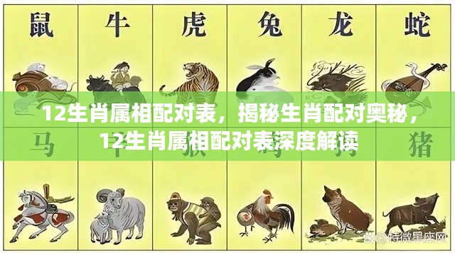 揭秘生肖奥秘,全面解读十二生肖配对表深度配对关系