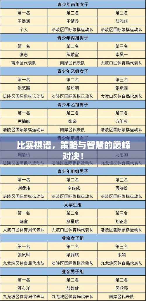 比赛棋谱,策略与智慧的巅峰对决!