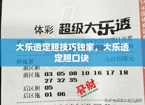 大乐透定胆技巧独家,大乐透定胆口诀