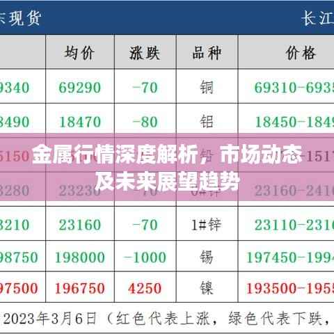 金属行情深度解析,市场动态及未来展望趋势